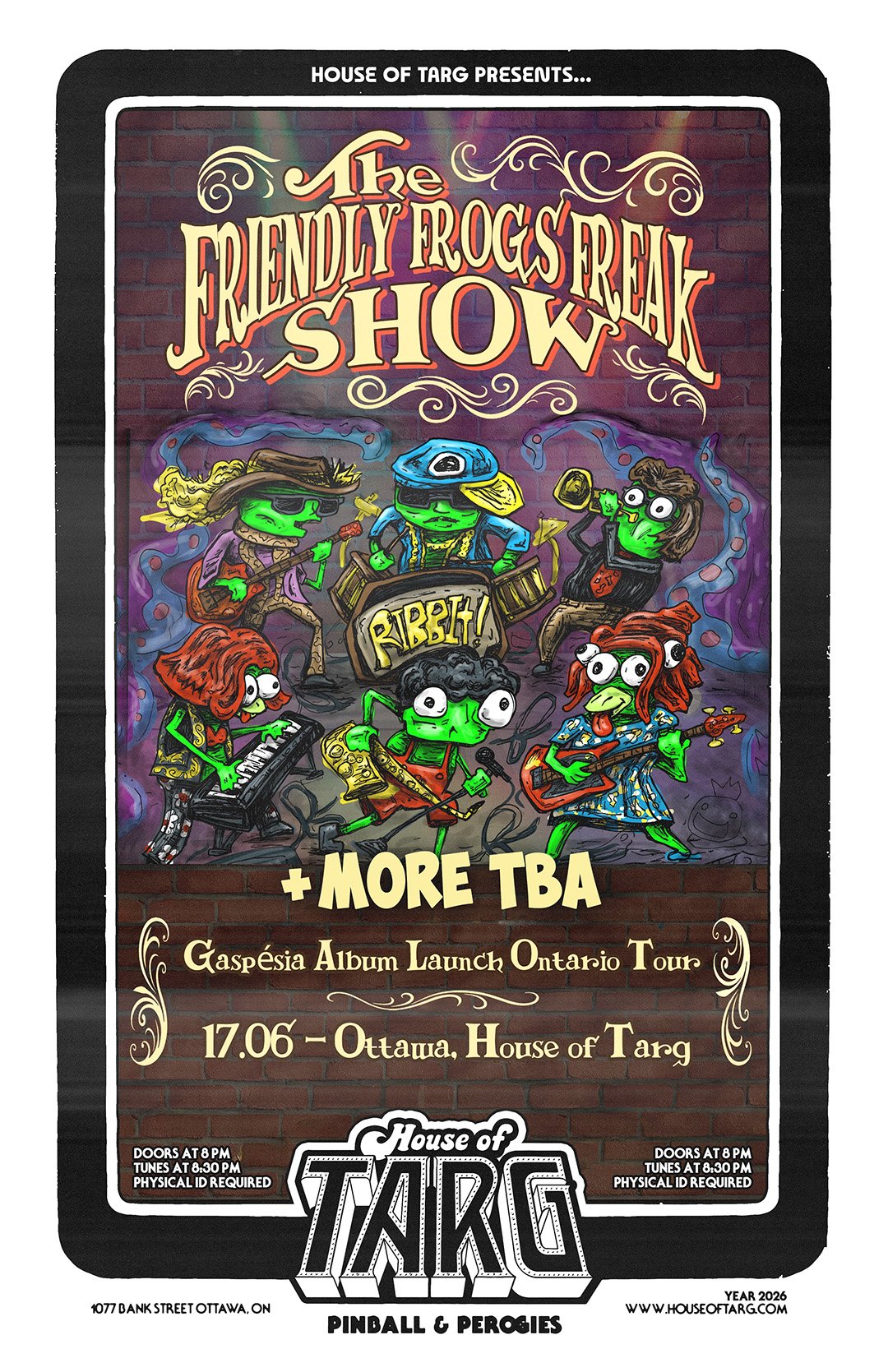 ALBUM LAUNCH* Friendly Frogs Freak Show (Mtl Funk) + The